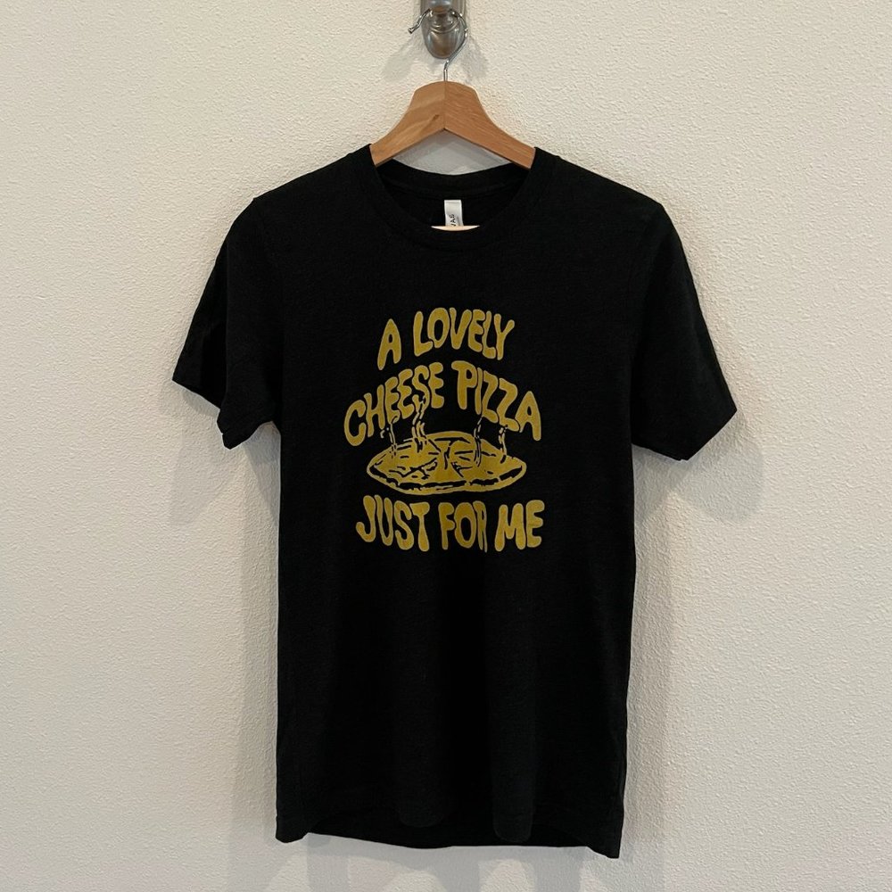 Bella Canvas Women's A Lovely Cheese Pizza Just for Me Graphic T-Shirt Size S